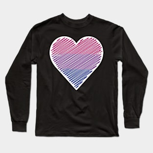 Bisexual - Lgbt Pride Heart Long Sleeve T-Shirt